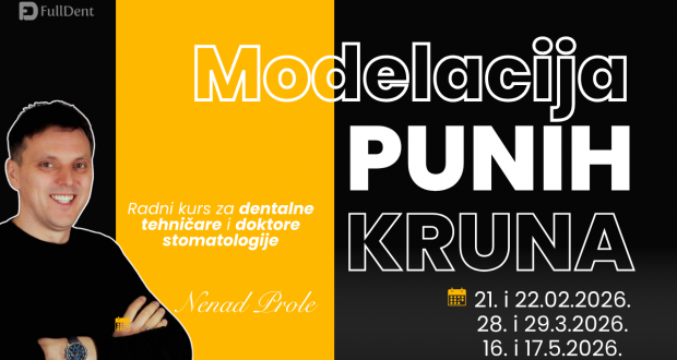 Radni kurs „Modelacija punih kruna“ – Banja Luka, tri termina